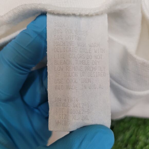 VTG 80s "Mom" Floral Batwing Sweatshirt Boxy Cropped Fit USA Made XL - Picture 5 of 5